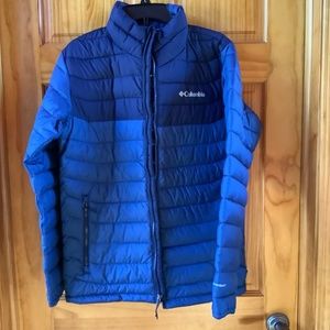 Mens S SMALL NWOT OMNI-TECH COLUMBIA COAT BLUE $135